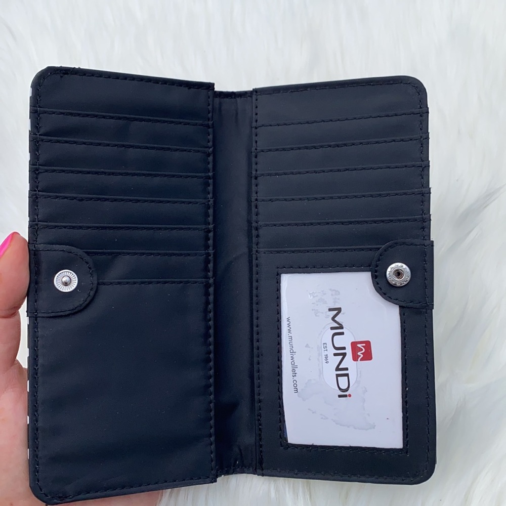 Mundi black & white patterned snap wallet - Picture 3 of 4